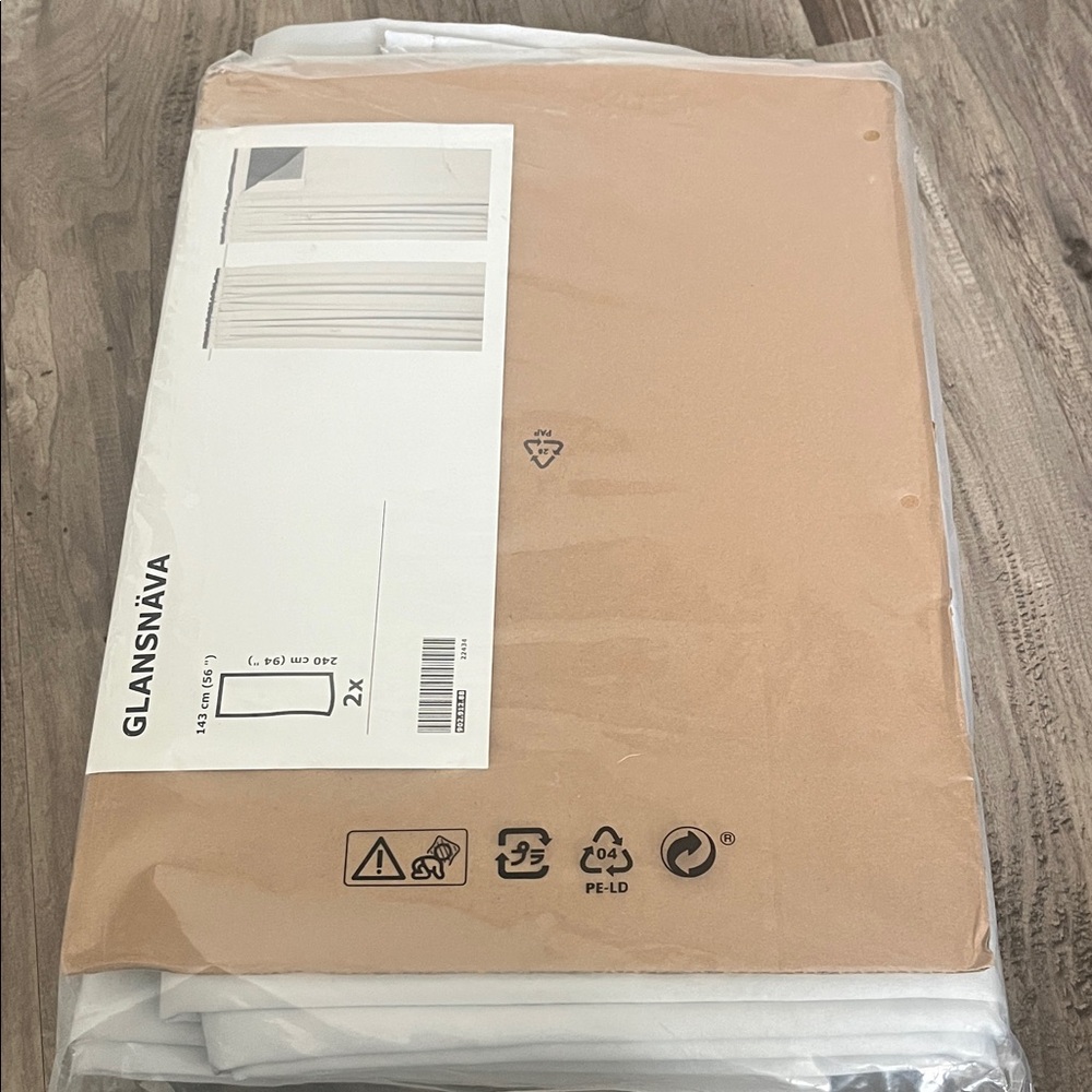 2 IKEA GLANSNAVA Blackout Curtain Liner Panels